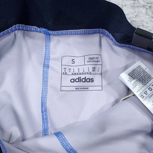 Adidas Techfit Camo 7/8 Leggings Silver Dawn Blue Fusion Women's Size Small - Picture 5 of 8